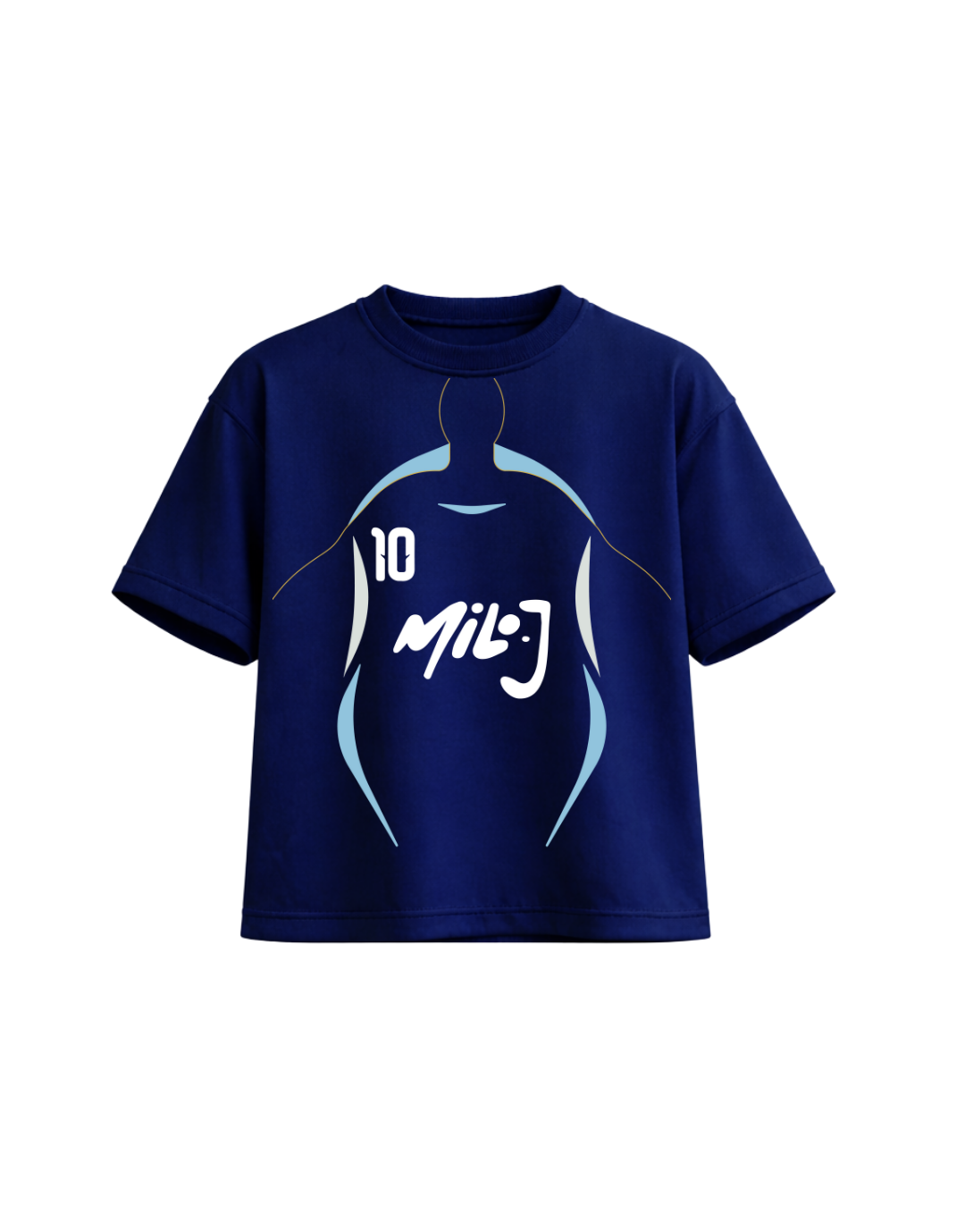 Camiseta Retro Fútbol Milo J Azul Oscuro 2