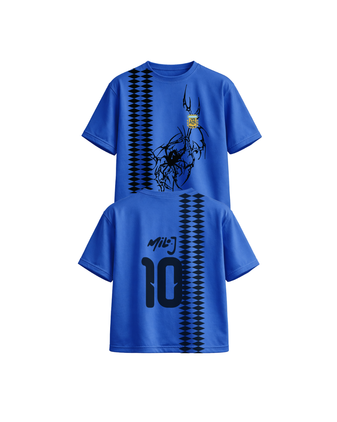 Camiseta Retro Fútbol Milo J Azul Rey