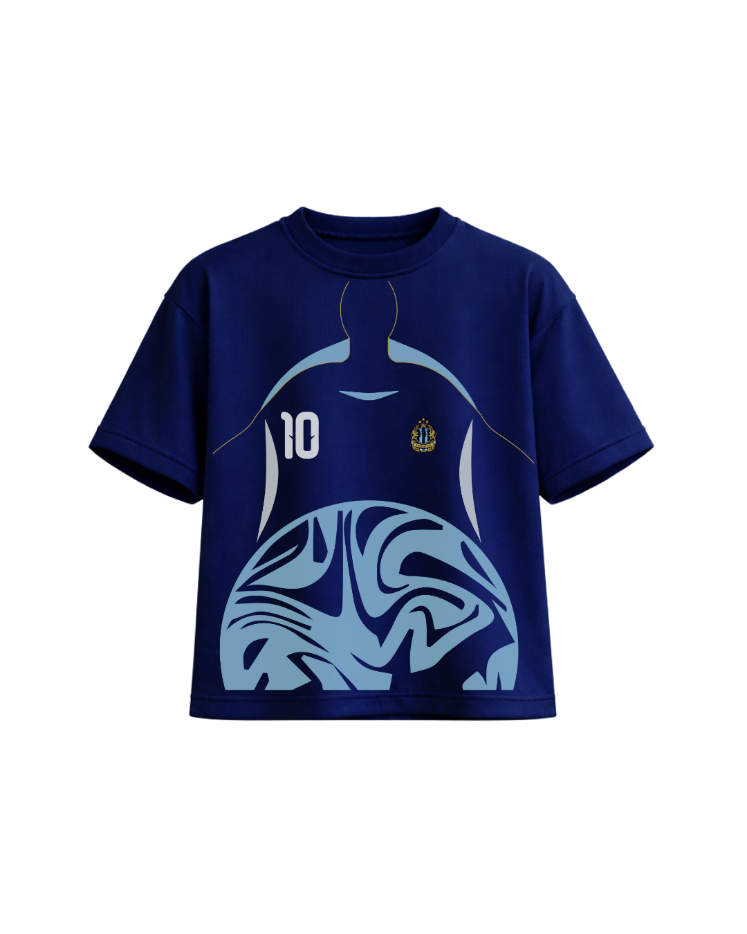 Camiseta Retro Fútbol Milo J Azul Oscuro