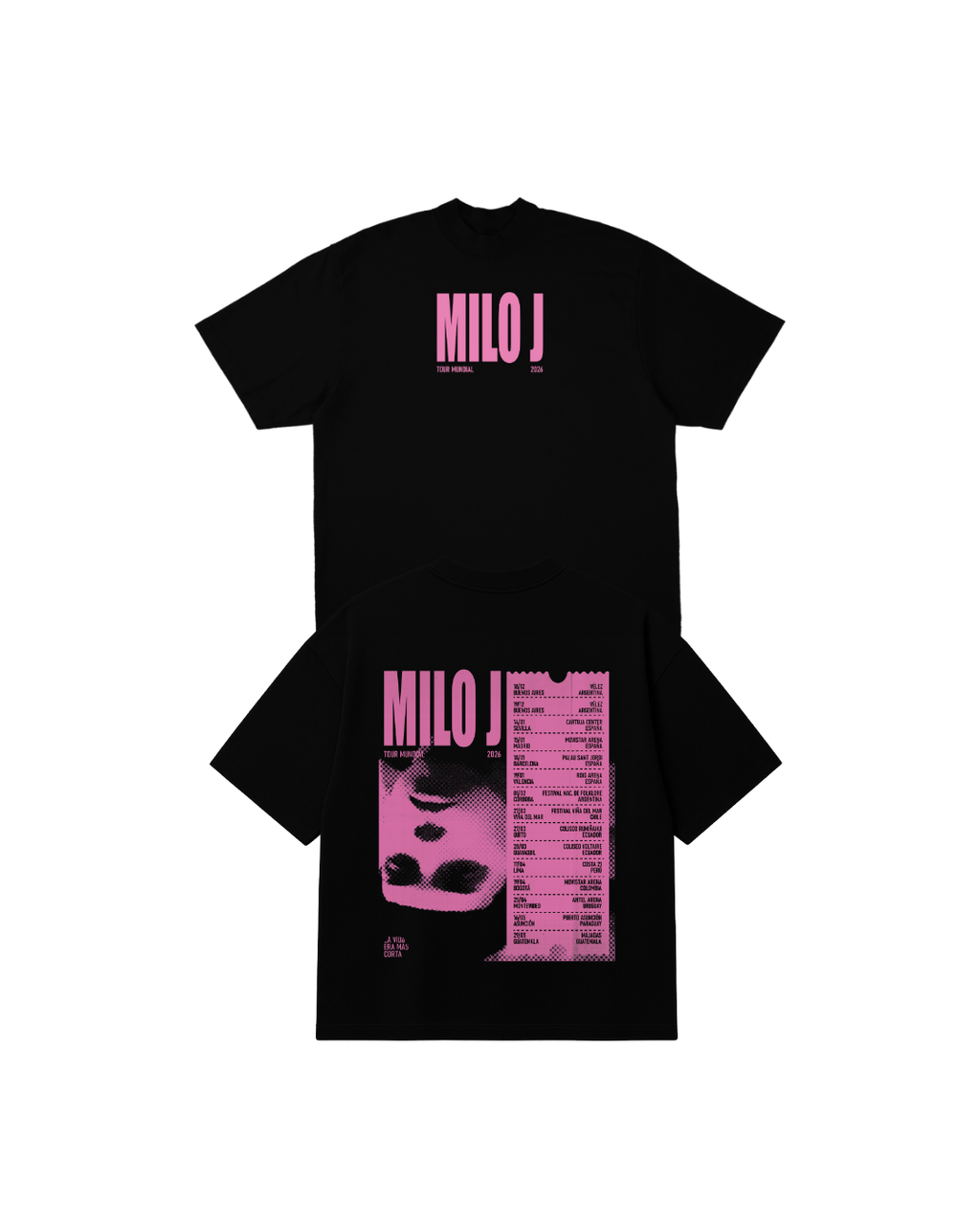 Camiseta Milo J Tracklist La Vida Era Más Corta