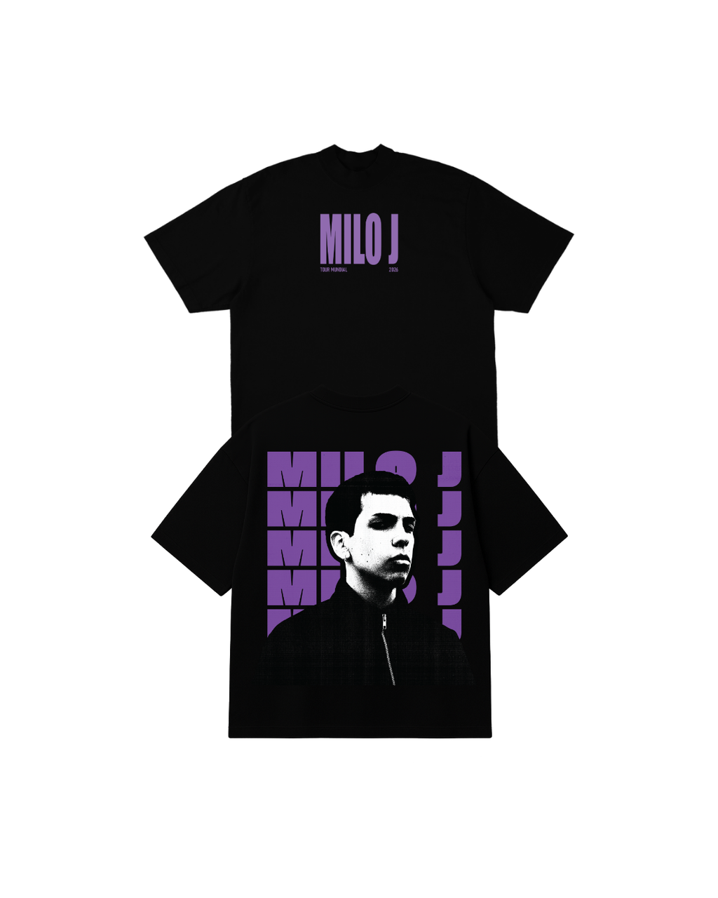 Camiseta Milo J Letras Moradas